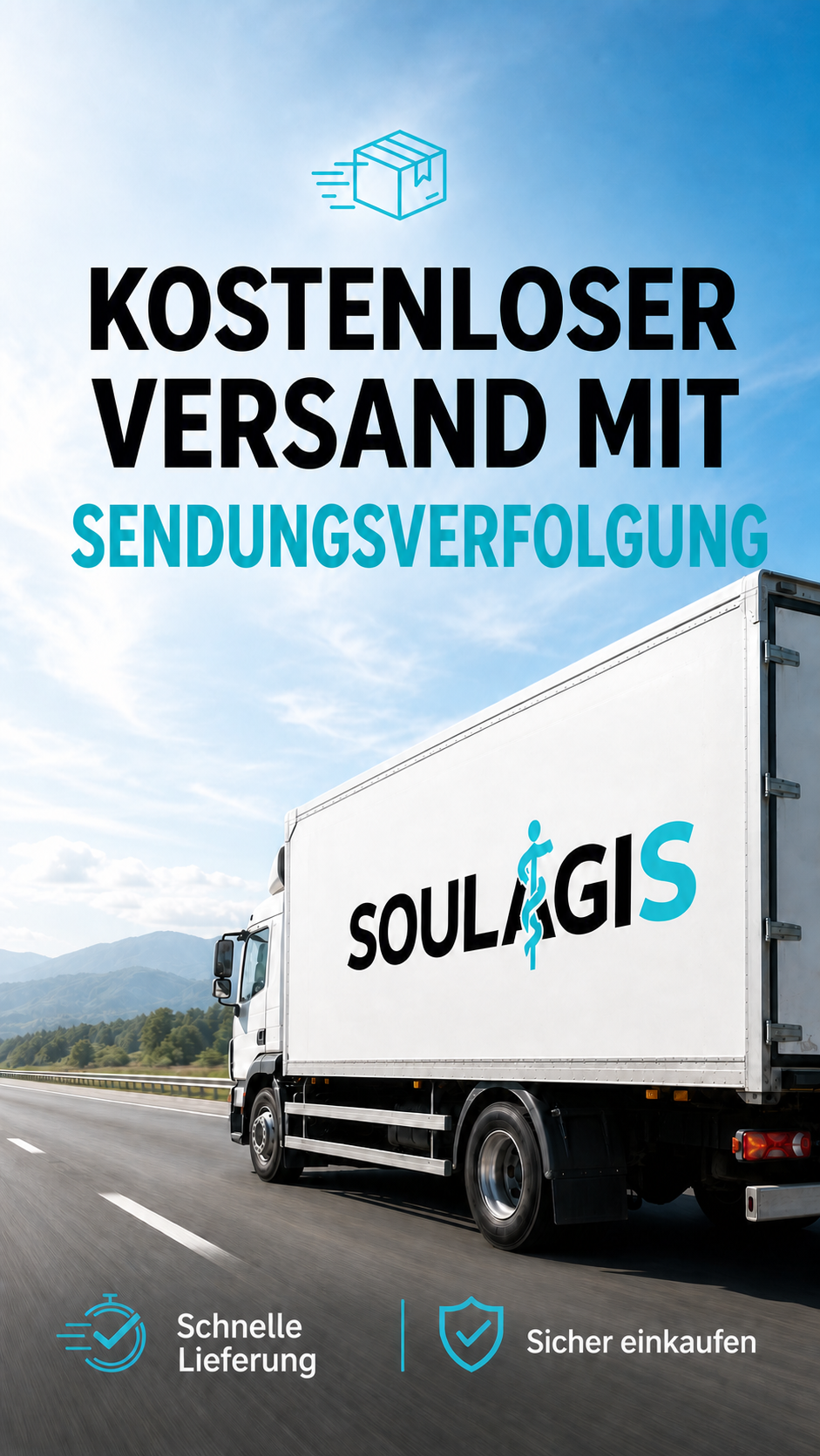 Soulagis kostenloser Versand – mobiles Banner